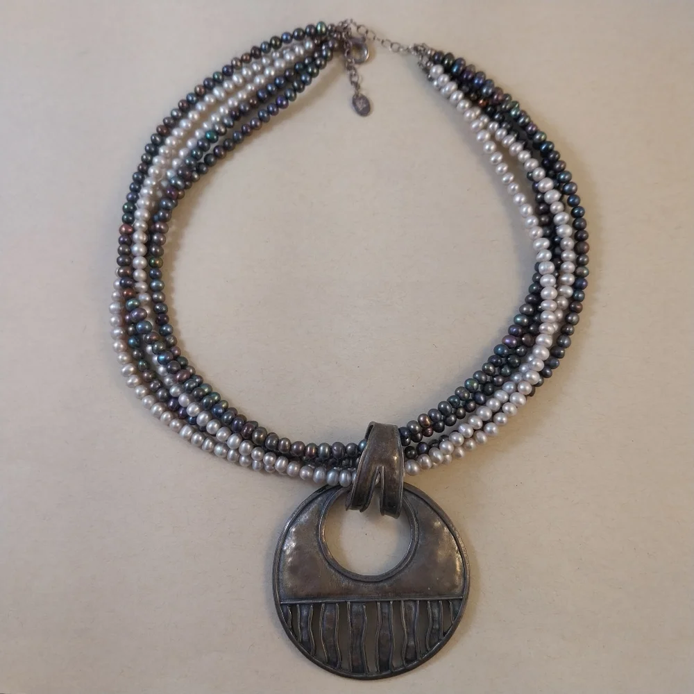 Silpada Sterling Silver Pearl Necklace - Picture 11 of 16
